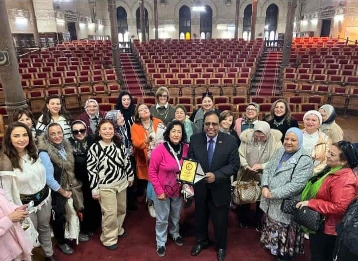 الجمعية الجغرافية المصرية تستقبل رابطة زوجات الدبلوماسيين المصريين ورؤساء البعثات الأجنبية